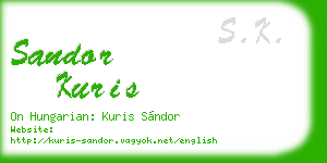 sandor kuris business card